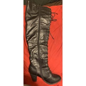 Black Thigh high boots, size 10